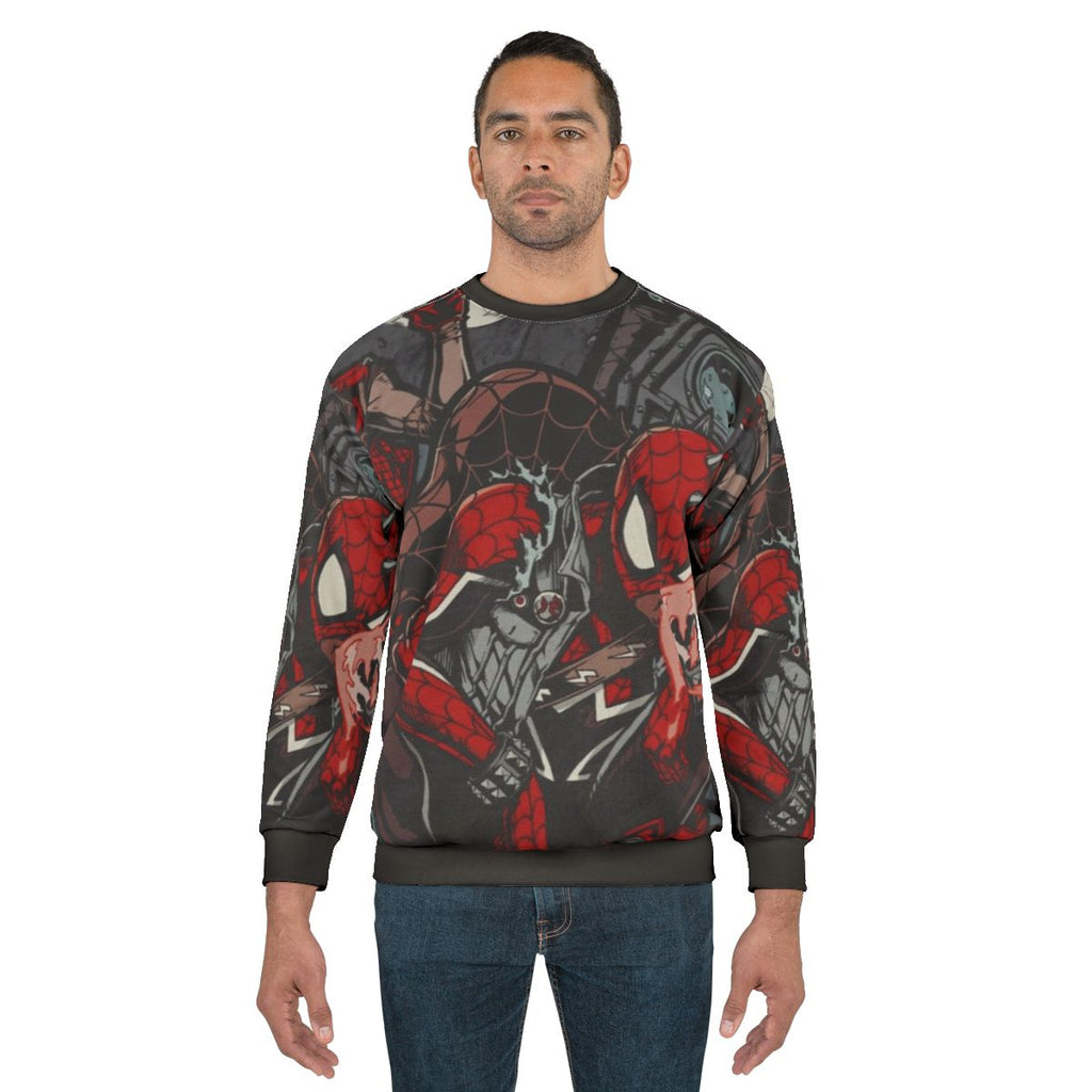 Spider Punk Sweatshirt featuring a cool spider-themed design in a pop art style
