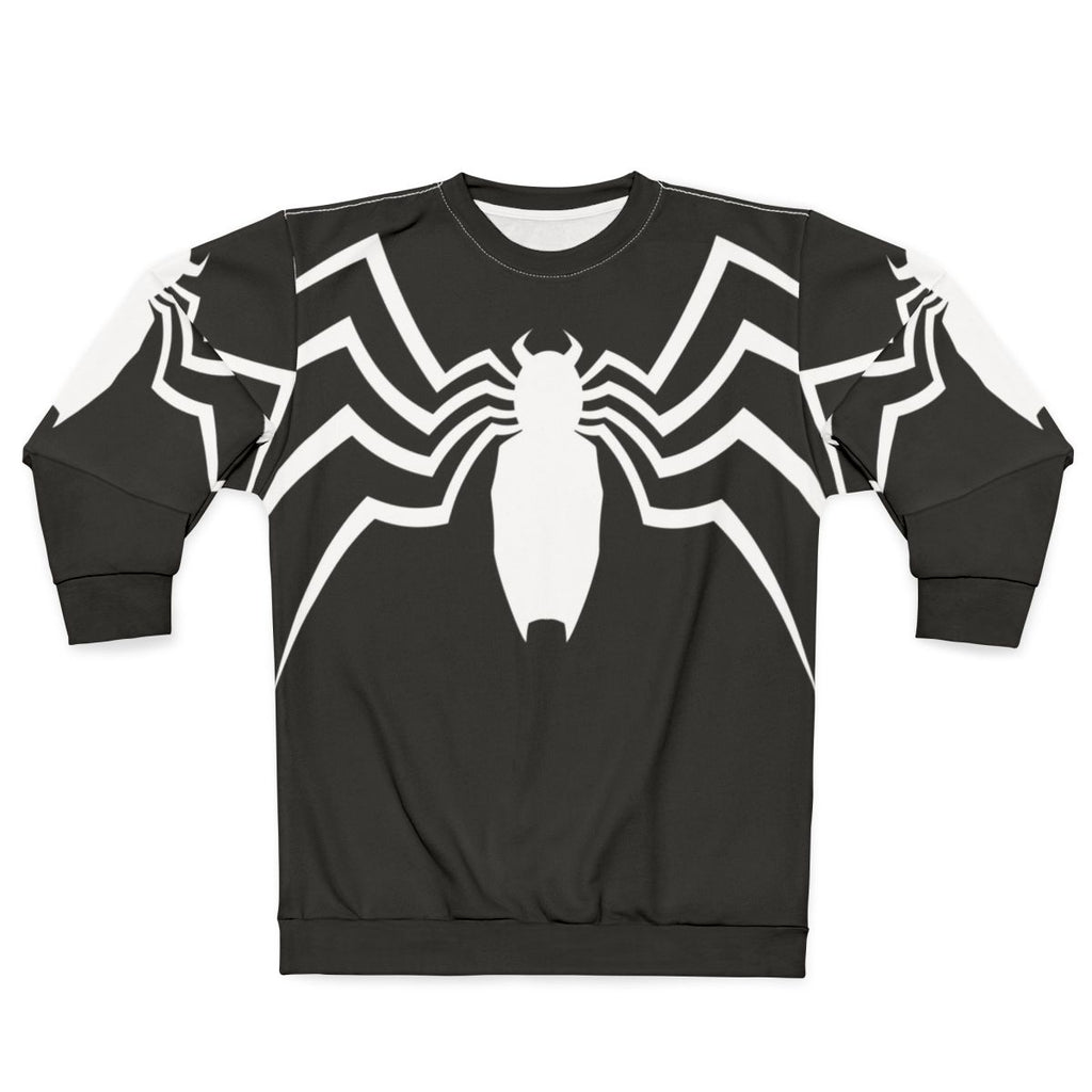 Spider-themed sweatshirt with a minimalist design
