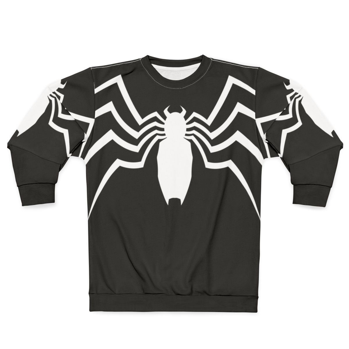 Spider-themed sweatshirt with a minimalist design