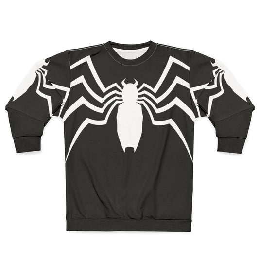Spider-themed sweatshirt with a minimalist design