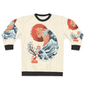 Ukiyo-e inspired cat sweatshirt with Japanese art design