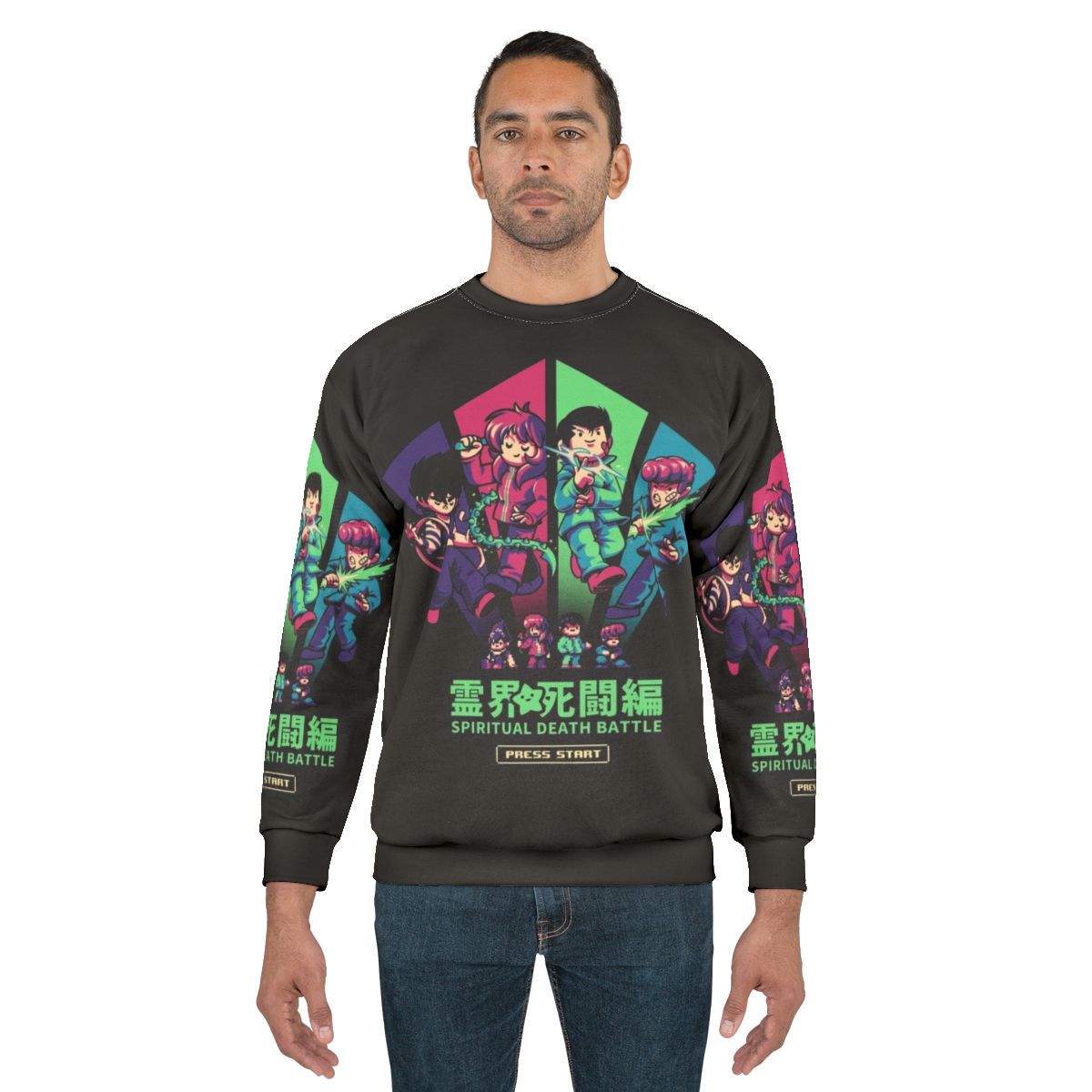 Spiritual Battle Anime Retro Gaming Sweatshirt