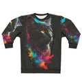Splash cat neon print cozy sweatshirt