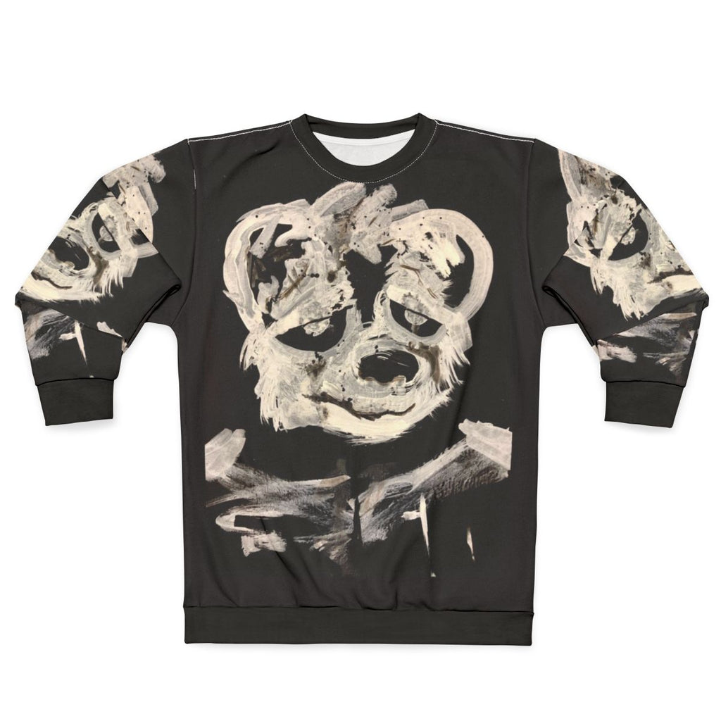 Skunk Sweatshirt with Black and White Furry Design