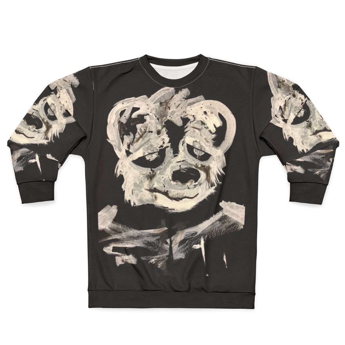 Skunk Sweatshirt with Black and White Furry Design