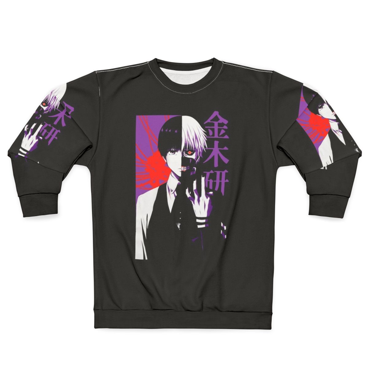 Anime split face classic sweatshirt