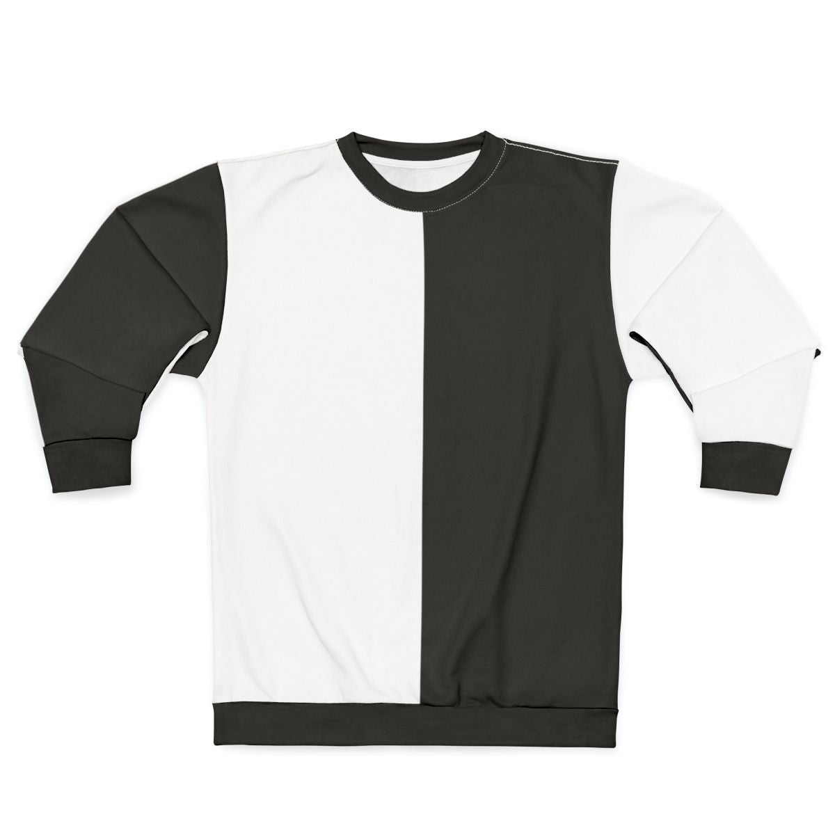 Split black and white sweatshirt with Unus Annus inspired design