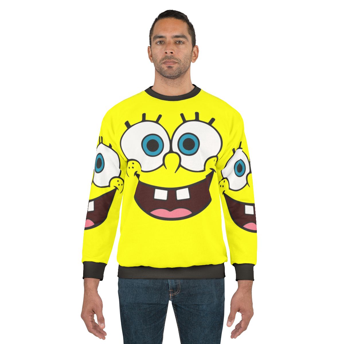 Spongebob Face Cartoon Character Sweatshirt