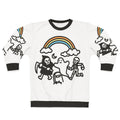 Spooky Pals Sweatshirt with Skeleton and Ghost Design