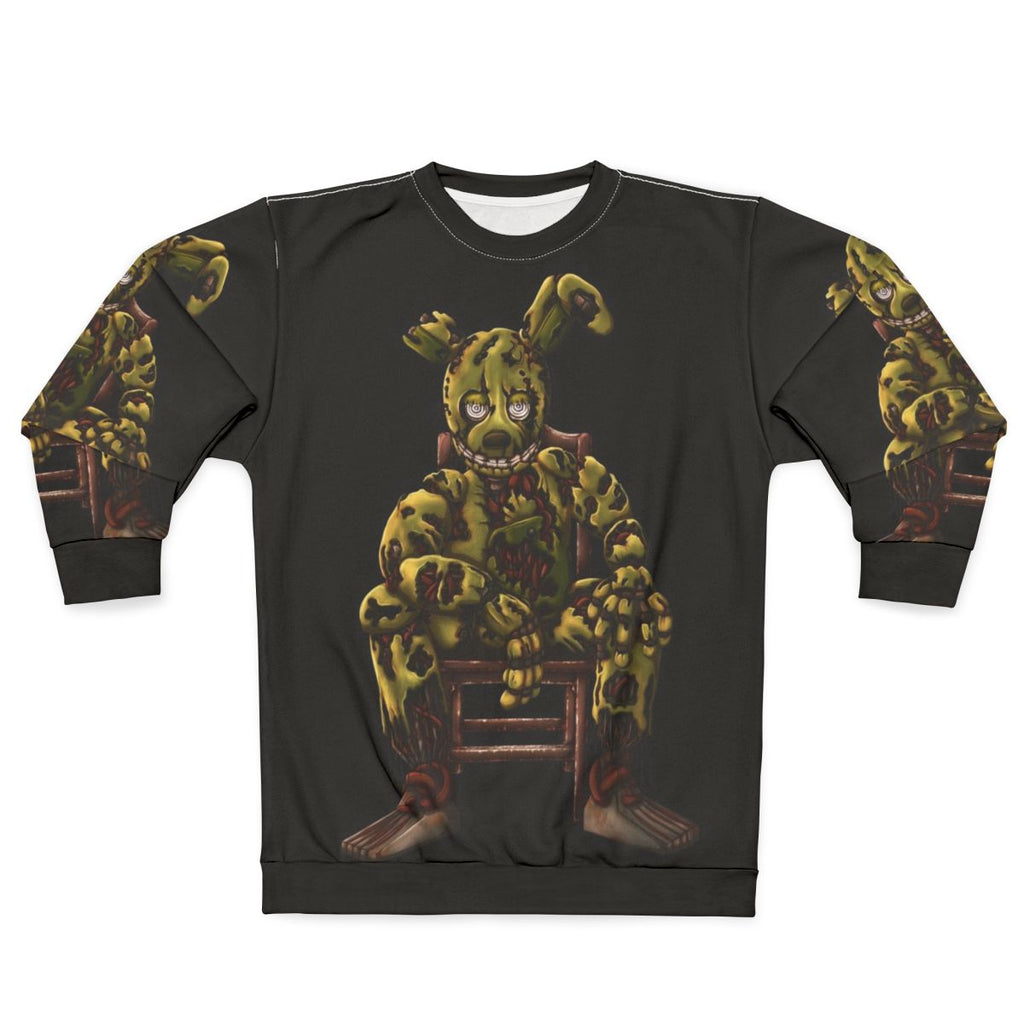 Springtrap Sweatshirt Featuring the Animatronic Character from Five Nights at Freddy's