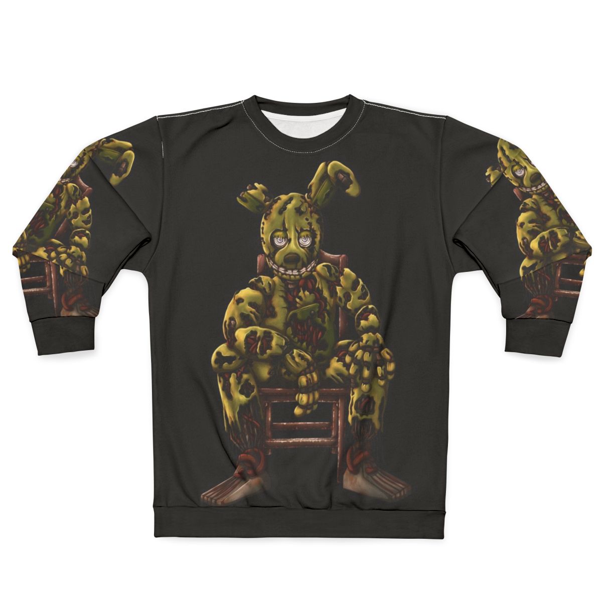 Springtrap Sweatshirt Featuring the Animatronic Character from Five Nights at Freddy's