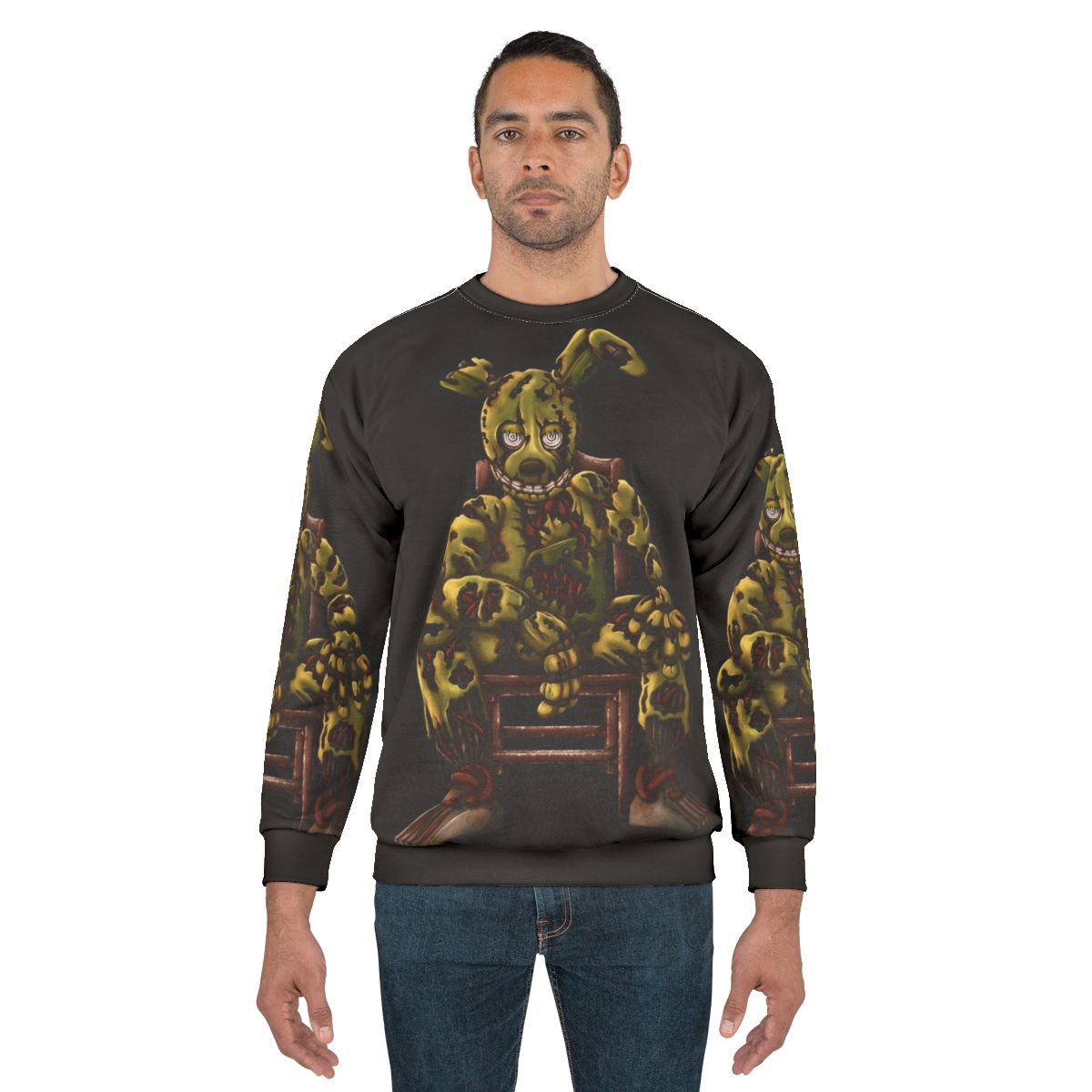 Springtrap Sweatshirt Featuring the Animatronic Character from Five Nights at Freddy's
