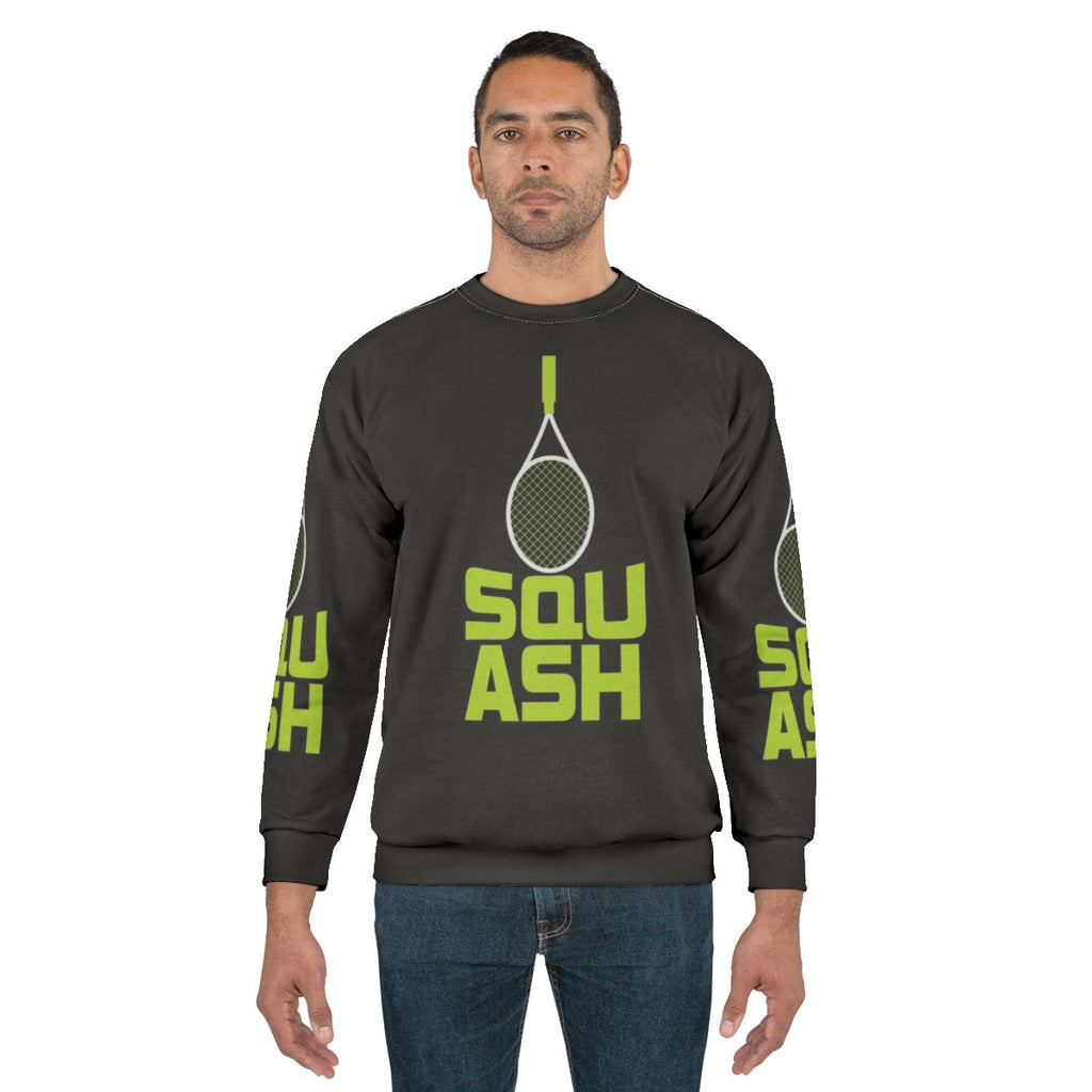 Squash racket and ball sports sweatshirt