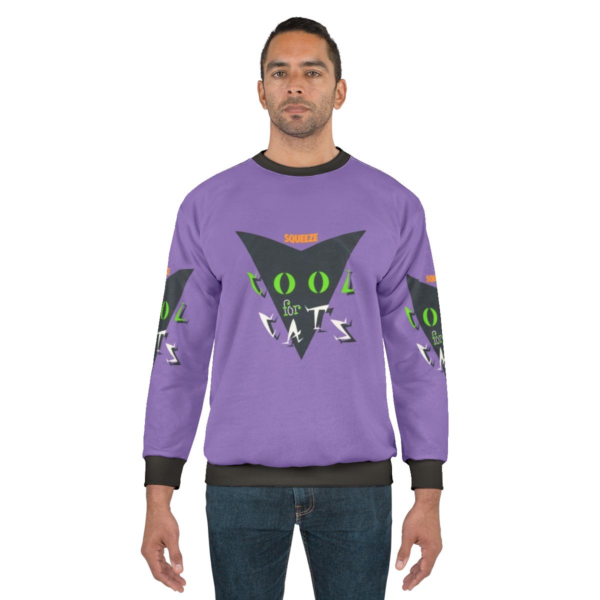 Retro 'Cool for Cats' Squeeze band sweatshirt