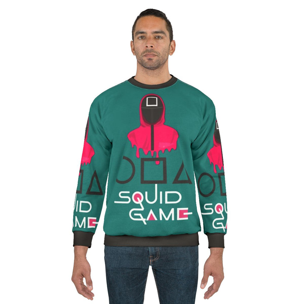 Squid Game Sweatshirt with Masked Soldier Design