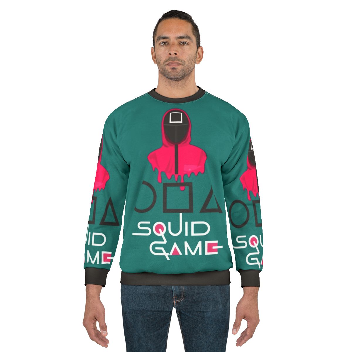 Squid Game Sweatshirt with Masked Soldier Design