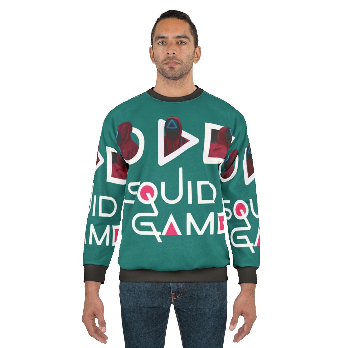 Squid Game Collection Sweatshirt featuring the iconic Pink Soldier Uniform