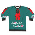 Squid Game Collection Sweatshirt featuring characters and symbols from the Netflix series
