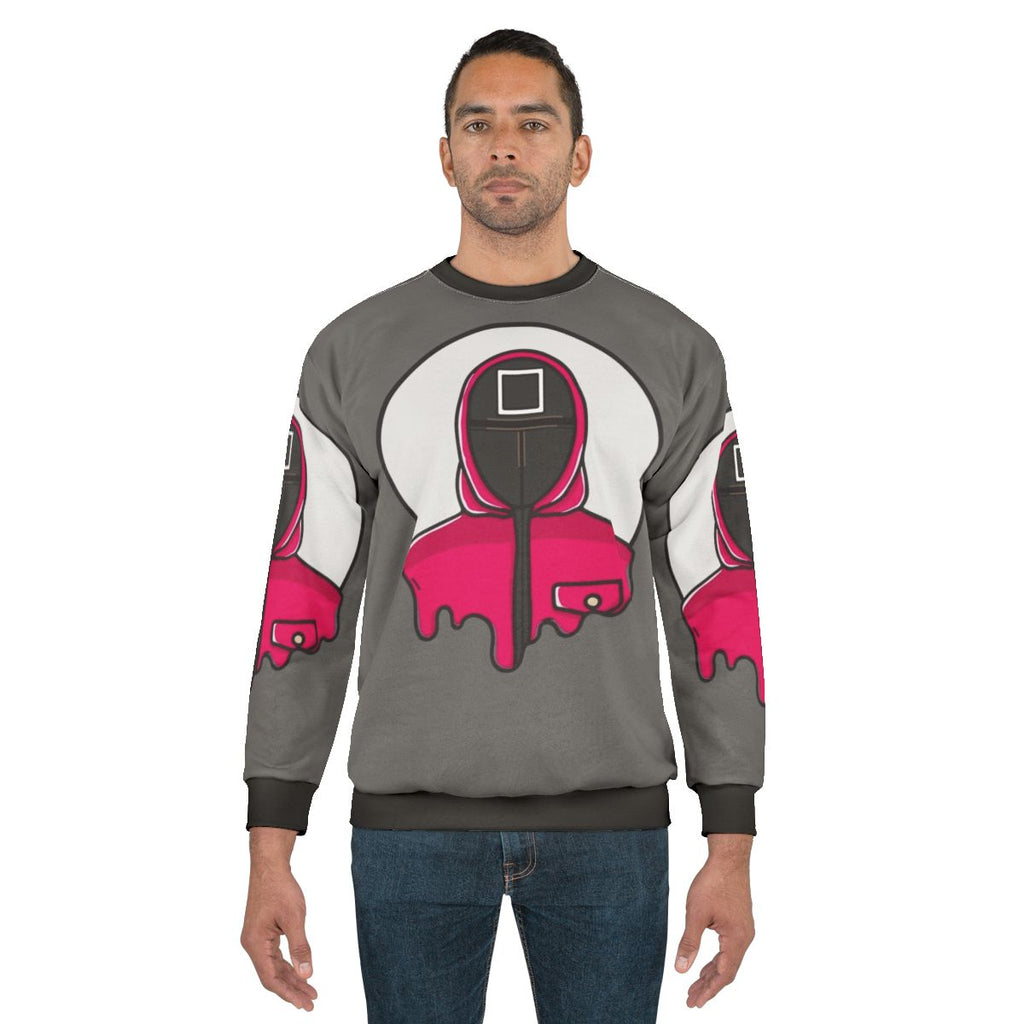 Squid Game Guard Sweatshirt with Iconic Geometric Pattern