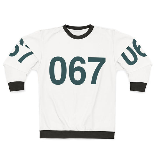 Squid Game Number 067 Green Sweatshirt