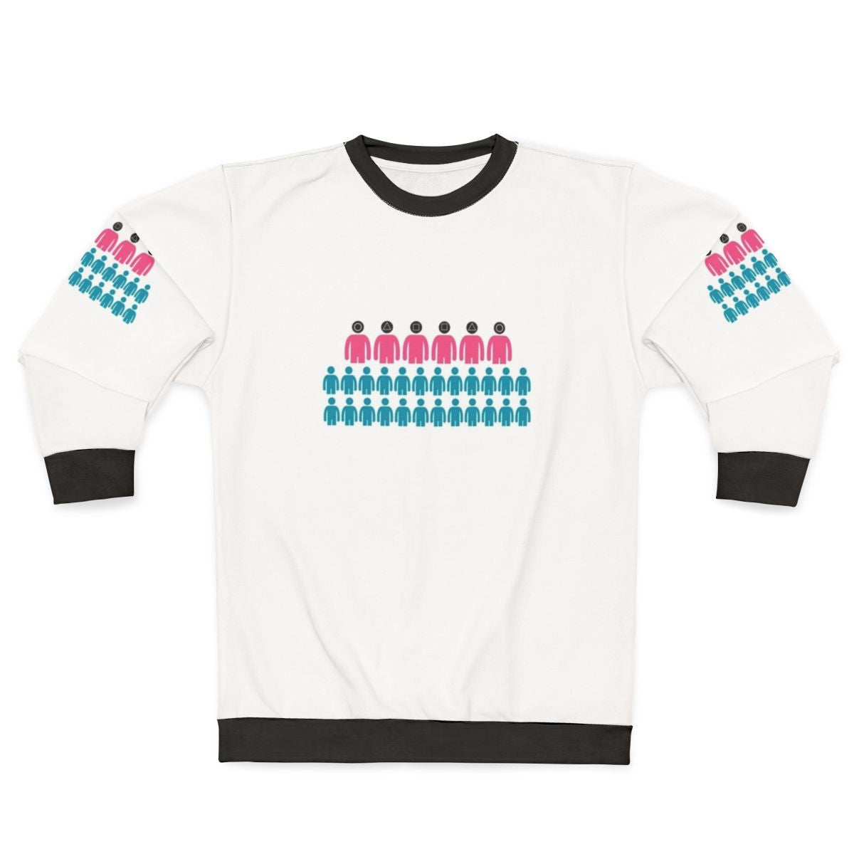 Squid Game Players Short Pink Sweatshirt
