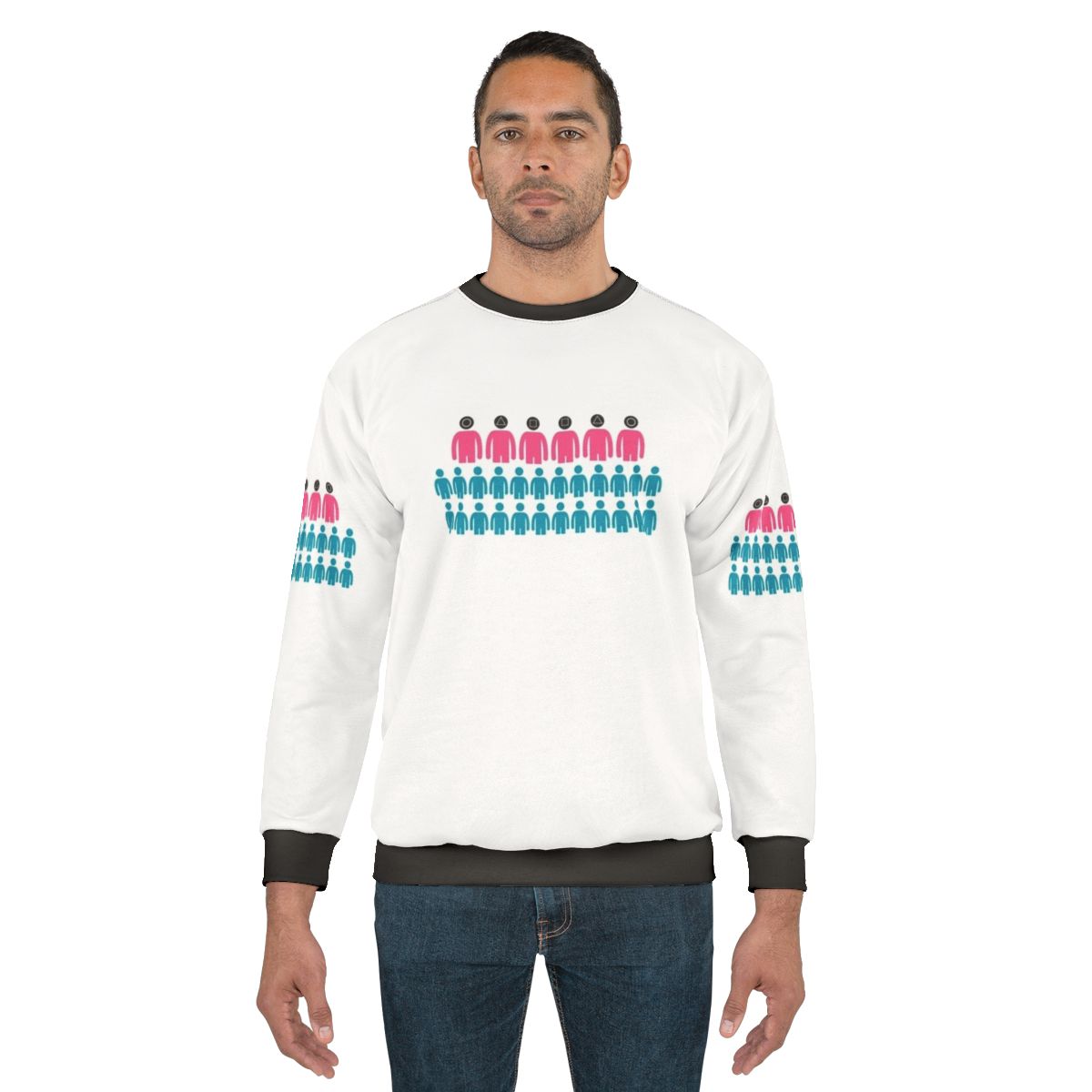 Squid Game Players Short Pink Sweatshirt