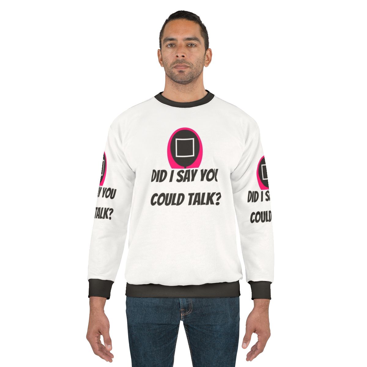 Squid Game Staff Sweatshirt with Square Mask Design