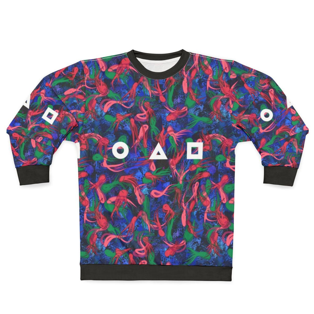 Squid Game Survival Pattern Sweatshirt featuring iconic game design