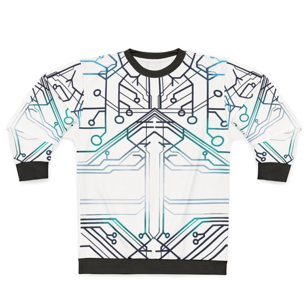 Squip S Hoodie Pattern Sweatshirt with electric circuit design