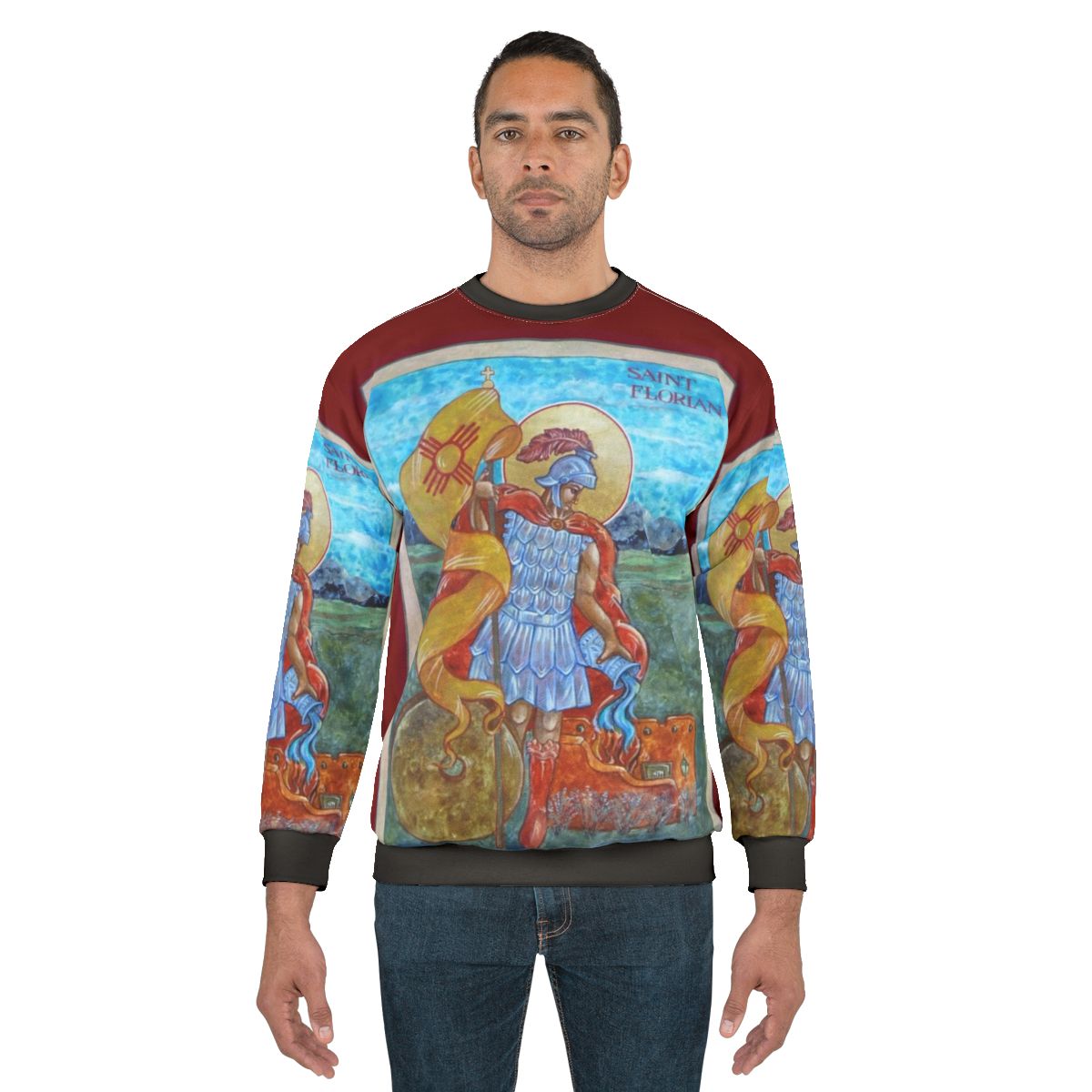 St Florian Icon Patron Saint of Firefighters Sweatshirt