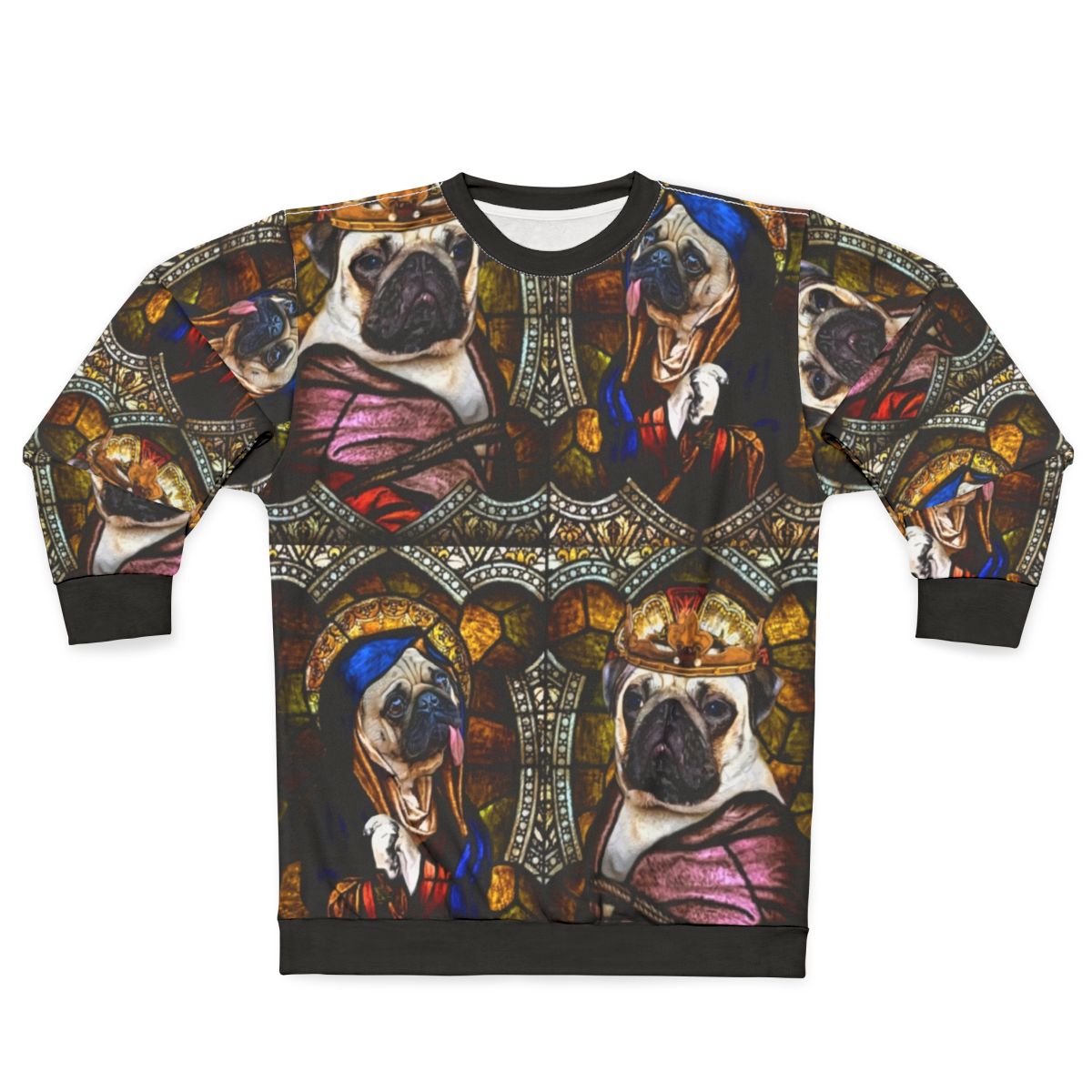 Stained Glass Pug Sweatshirt