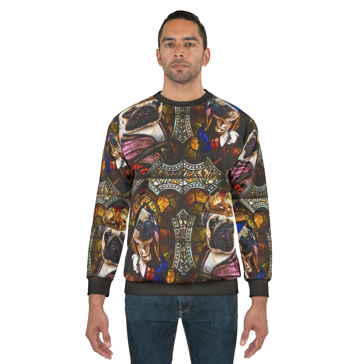 Stained Glass Pug Sweatshirt