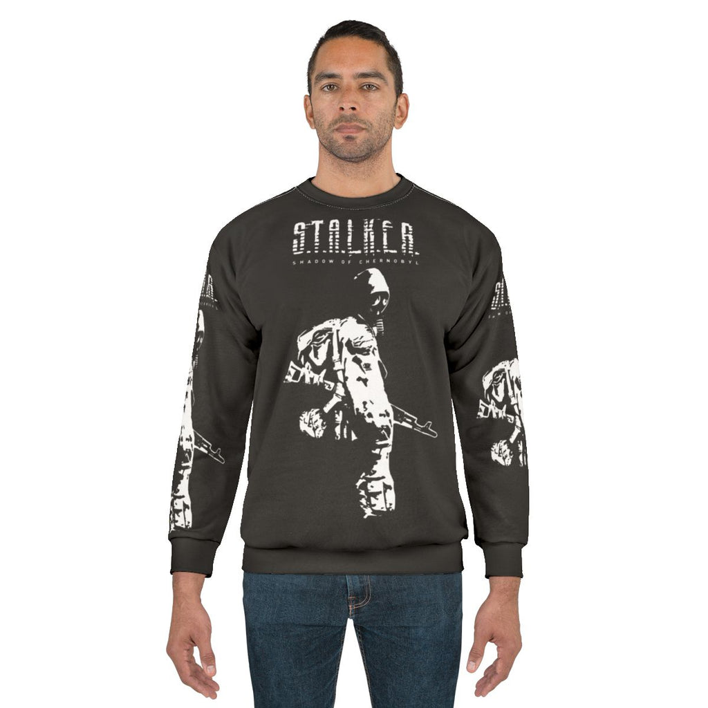 S.T.A.L.K.E.R. white sweatshirt with game logo