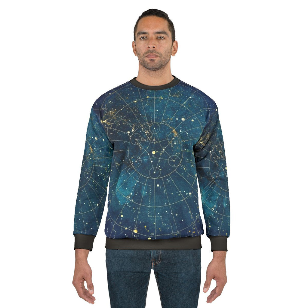 Celestial city lights star map sweatshirt