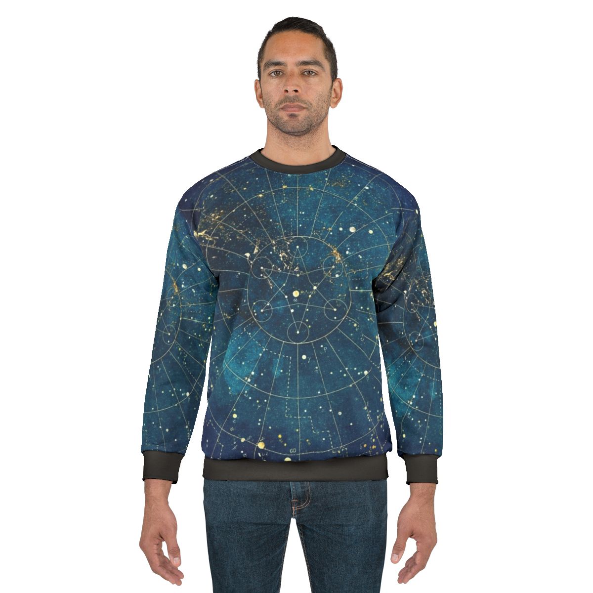 Celestial city lights star map sweatshirt