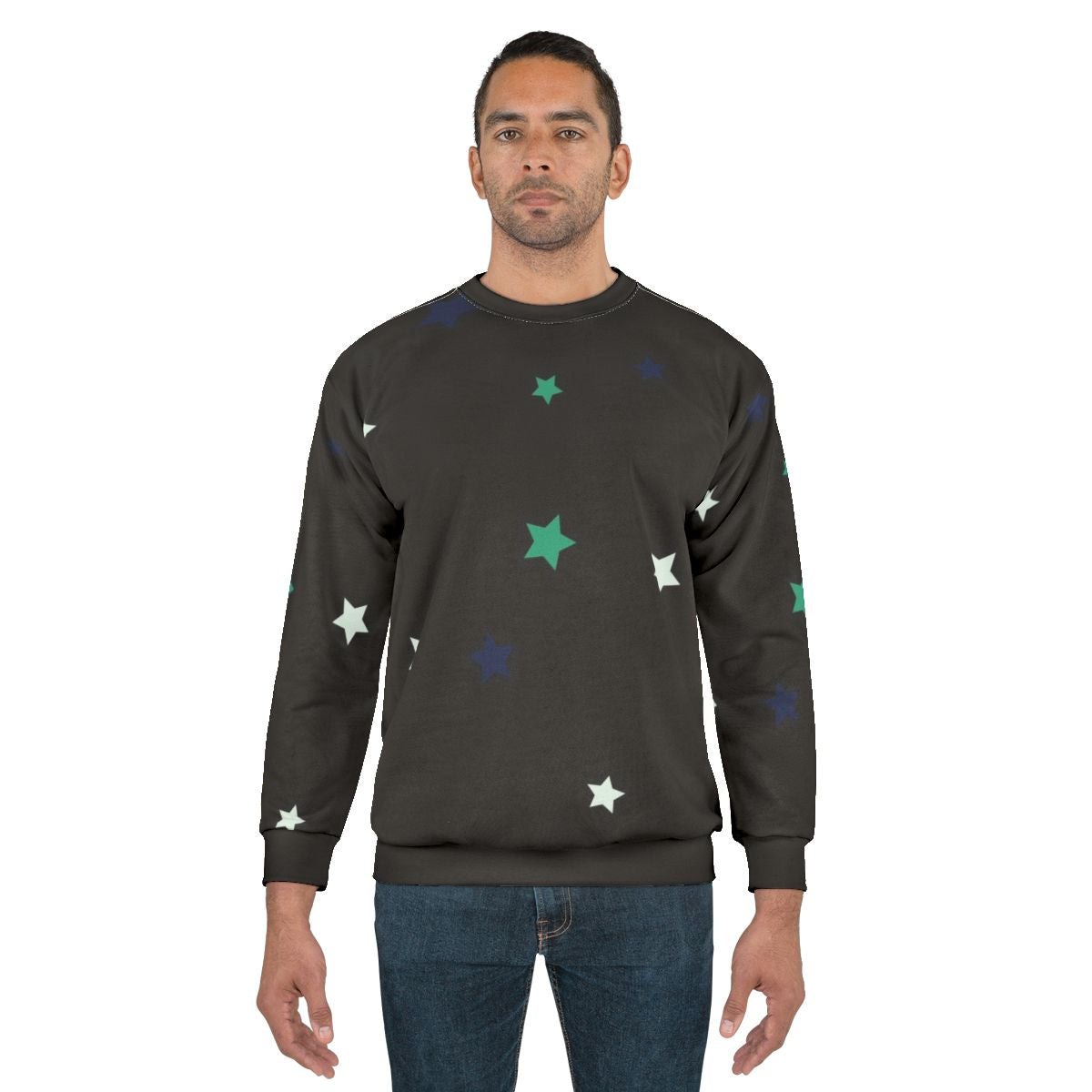 Cosmic Star Pattern Sweatshirt