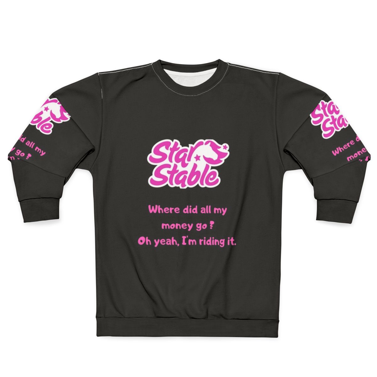 Star Stable 2 online horse game sweatshirt with gaming and equestrian memes