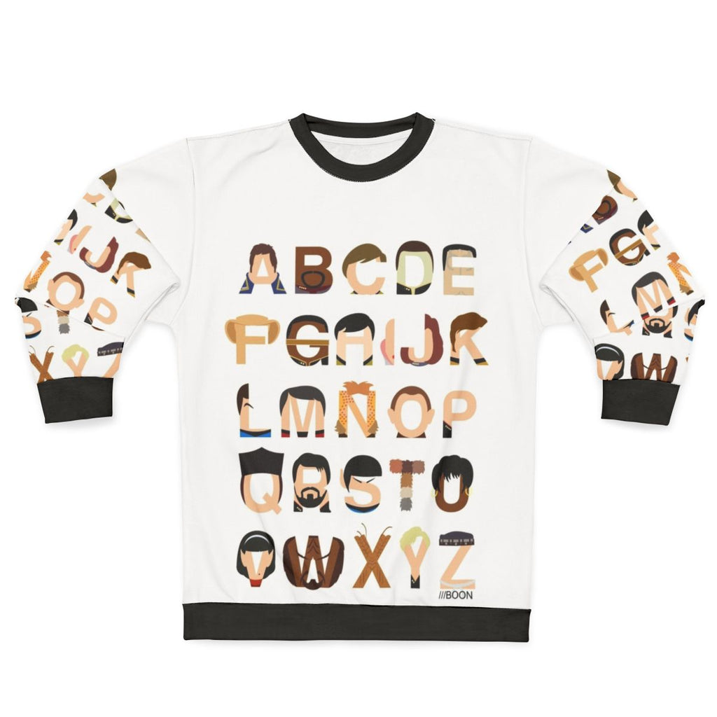 Star Trek Alphabet Sweatshirt 2 featuring the iconic Star Trek logo and alphabet