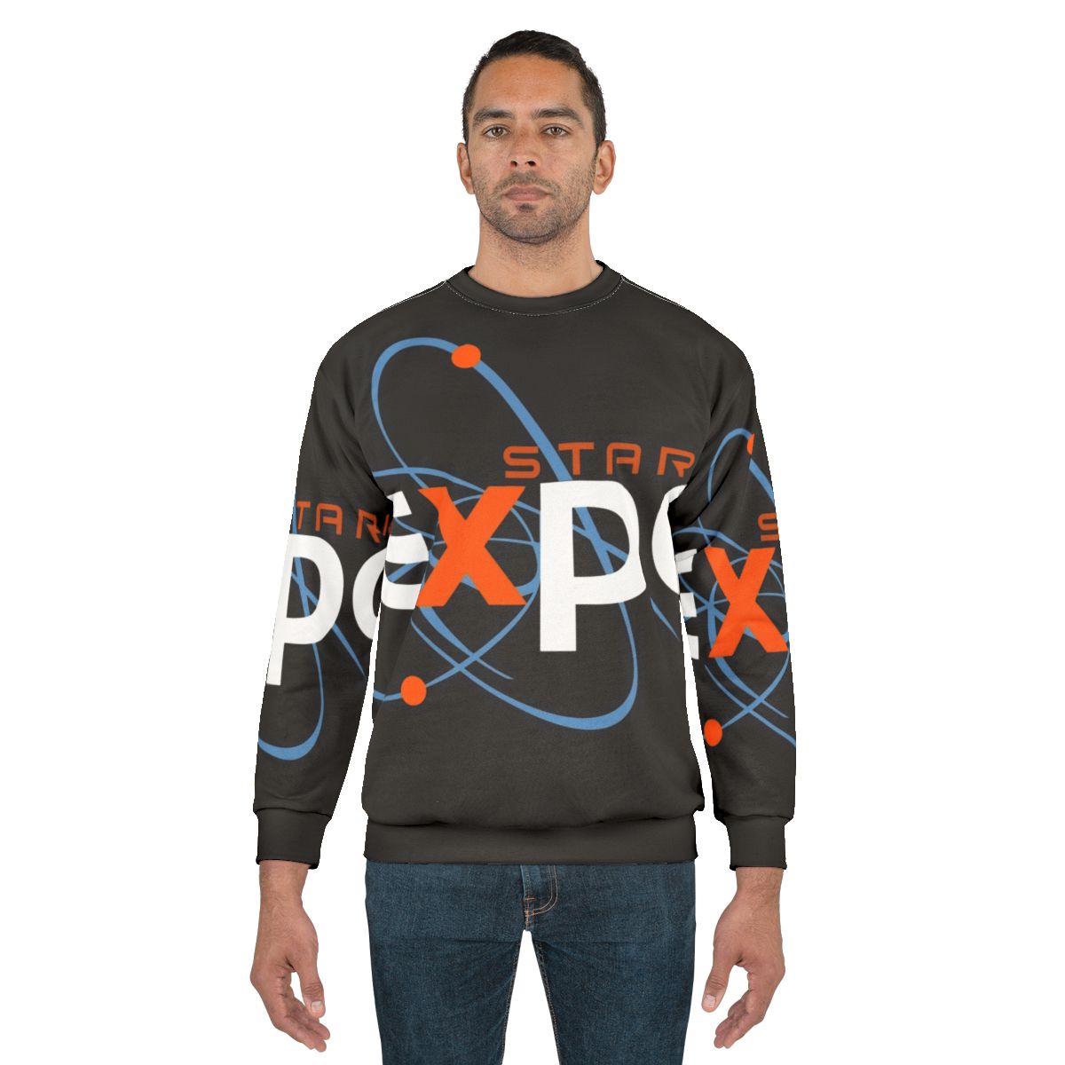 Stark Expo Distressed Sweatshirt featuring Iron Man and Robert Downey Jr.