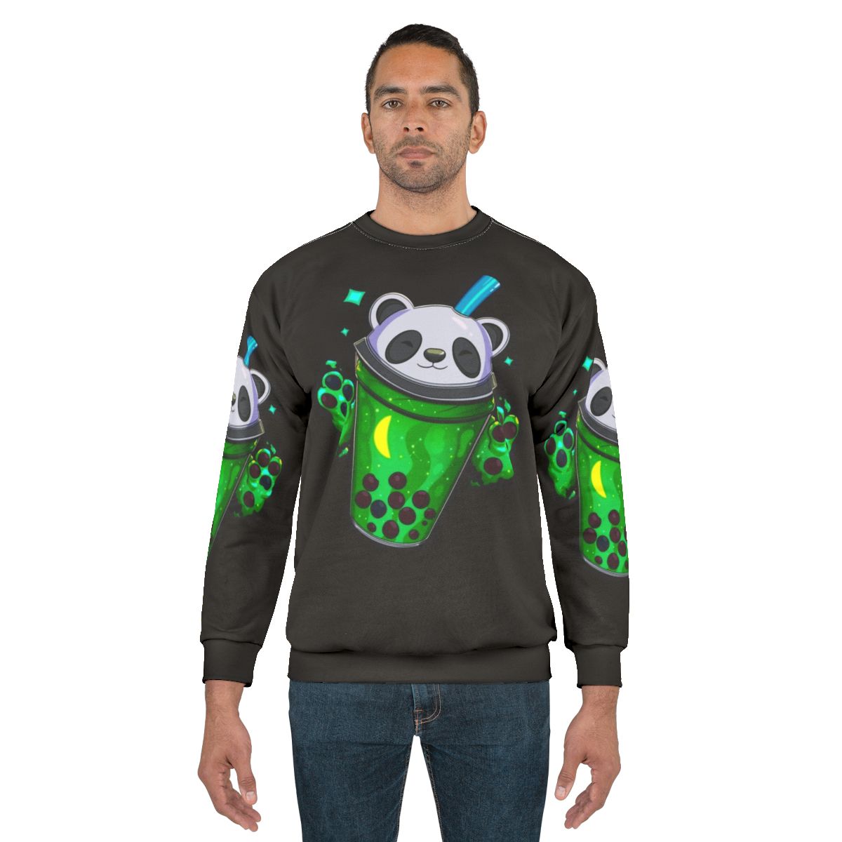 Kawaii panda bubble tea sweatshirt