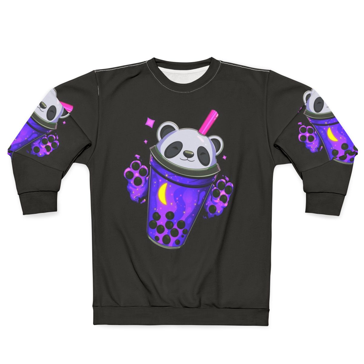 Starry panda bubble tea sweatshirt