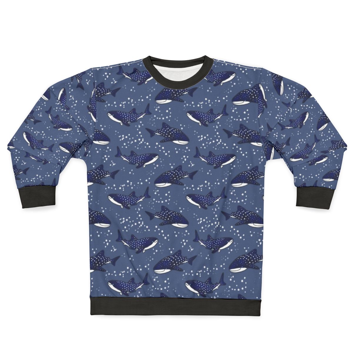 Starry whale shark sweatshirt with a galaxy-inspired design