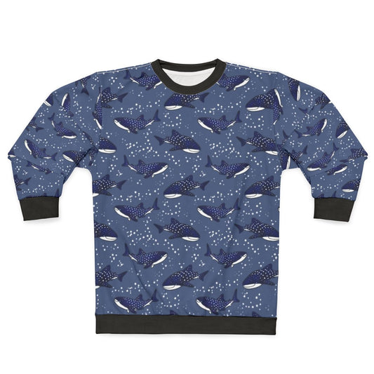 Starry whale shark sweatshirt with a galaxy-inspired design