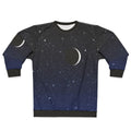 Celestial starry night blue to black sweatshirt