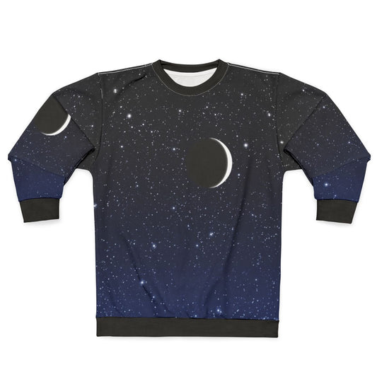 Celestial starry night blue to black sweatshirt