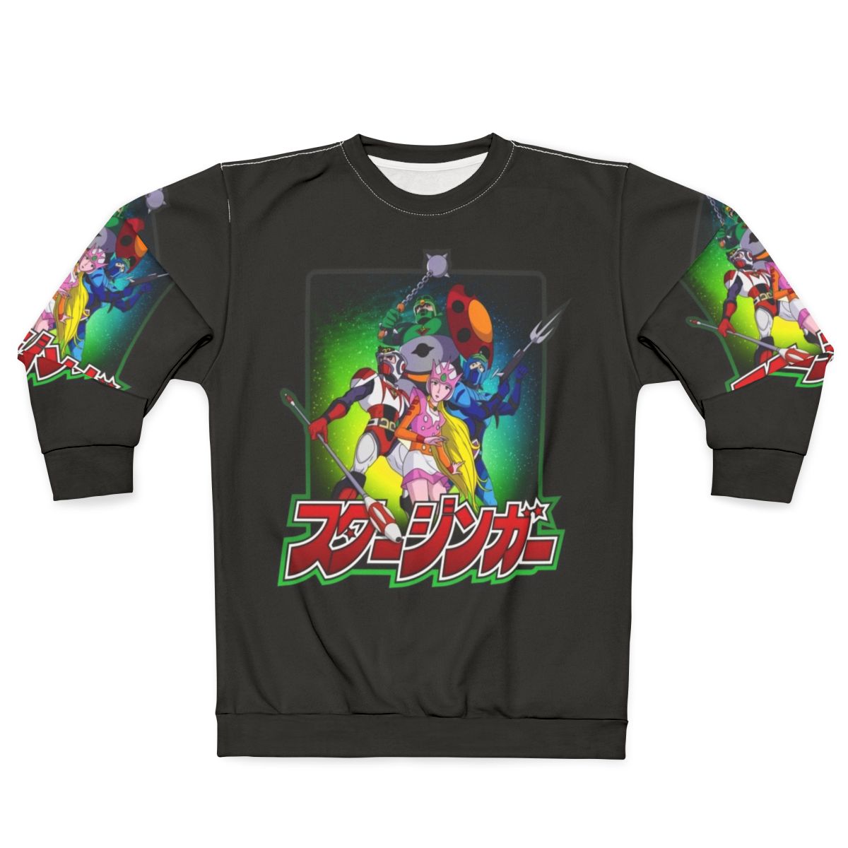 Starzinger anime sweatshirt, retro 80s cartoon merchandise