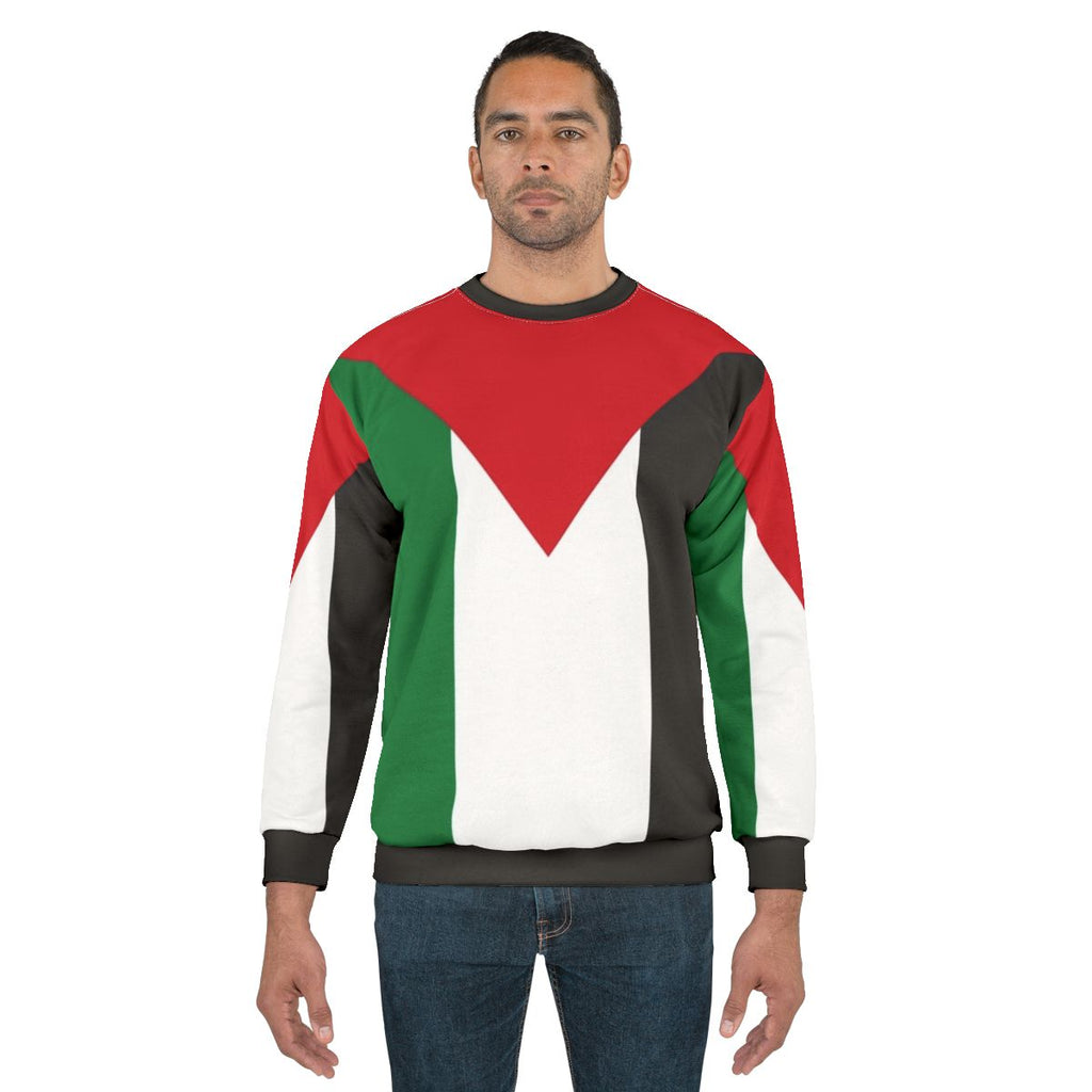 Palestinian Sweatshirt with Dawlat Filasṭīn Flag Design