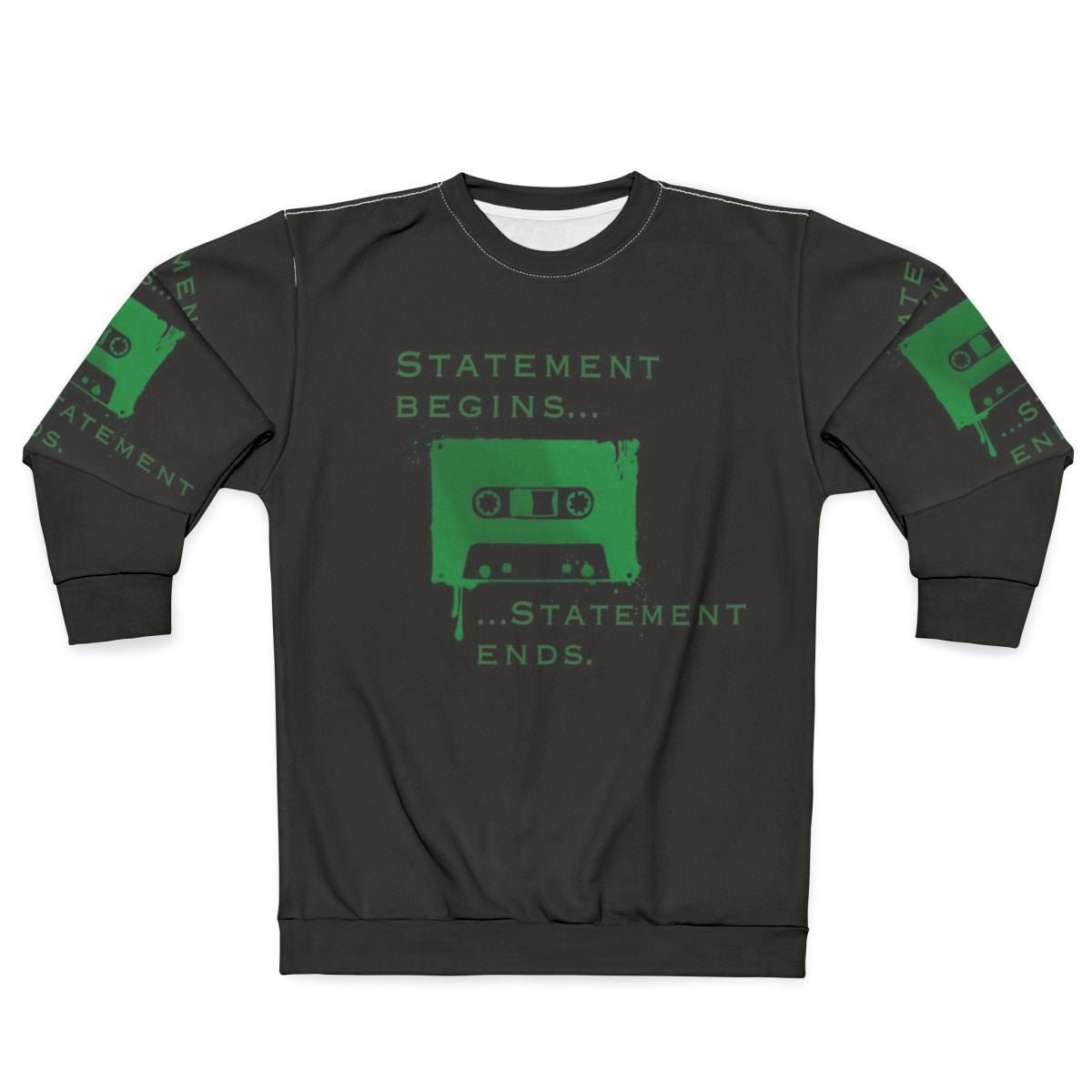 Spooky statement sweatshirt with dark academia and horror design