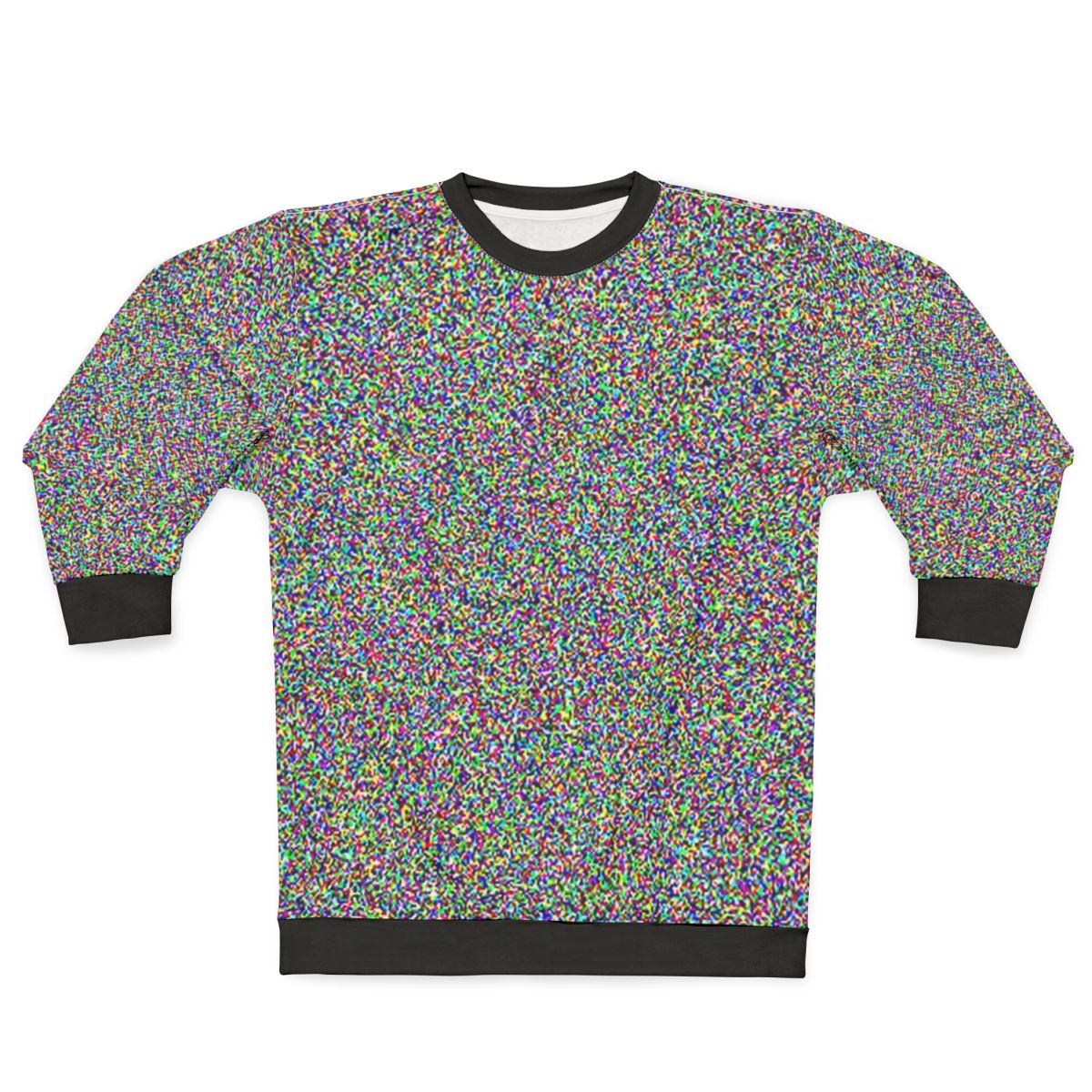 Retro white noise sweatshirt with glitch design