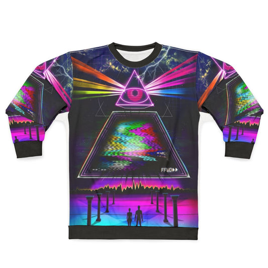 Retro synthwave futuristic space sweatshirt